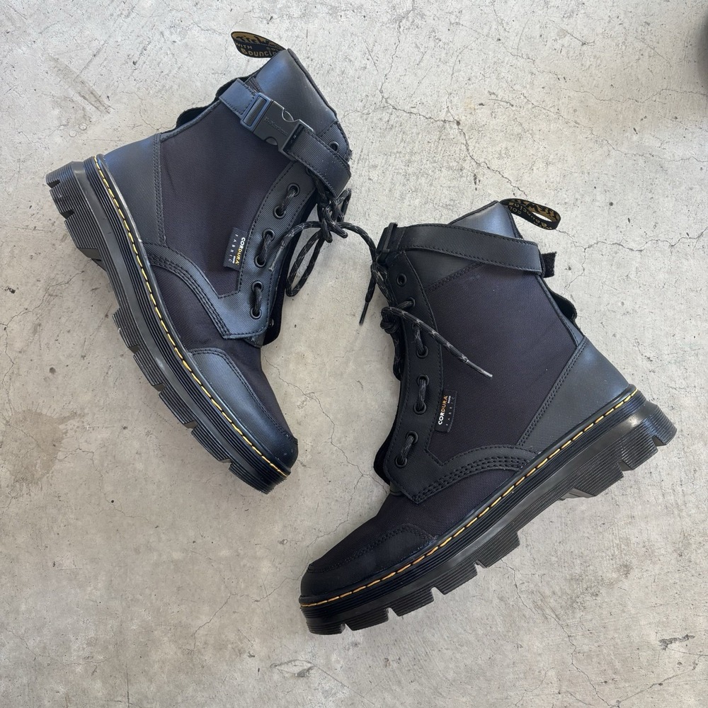 Dr. Martens Combs II Tech Boots Mens 10 Black Utility Lace Combat Gorpcore